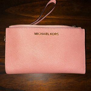 Pink Michael Kors Wristlet Bag